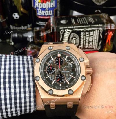 Japan Grade Copy Audemars Piguet Royal Oak offshore Michael Schumacher Watch Rose Gold